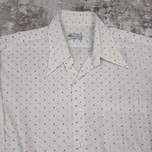 Vintage 60s Kmart Button Up Shirt Mens 16 XL White